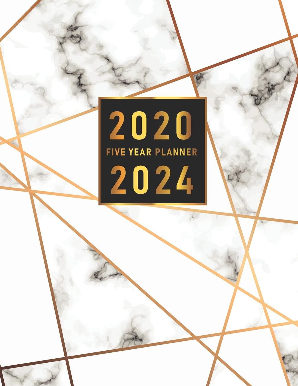 2020-2024 Five Year Planner: 60 Month planner for appointment Logbook and Journal for business schedule organizer or personal agenda management with Elegant Marble cover