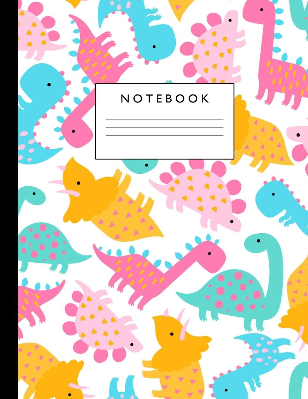 Notebook: Cute Lined Journal Ruled Composition Note Book to Draw and Write In - School Supplies for Elementary, Highschool and College (8.5 x 11 Size 100 Writing Pages) Cover Design 214