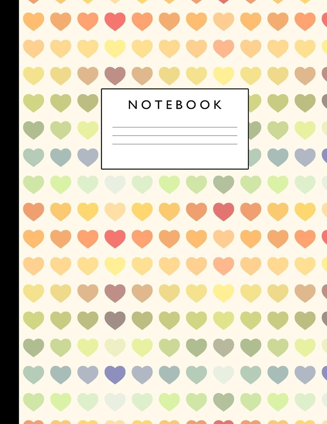 Notebook: Cute Lined Journal Ruled Composition Note Book to Draw and Write In - School Supplies for Elementary, Highschool and College (8.5 x 11 Size 100 Writing Pages) Cover Design 218