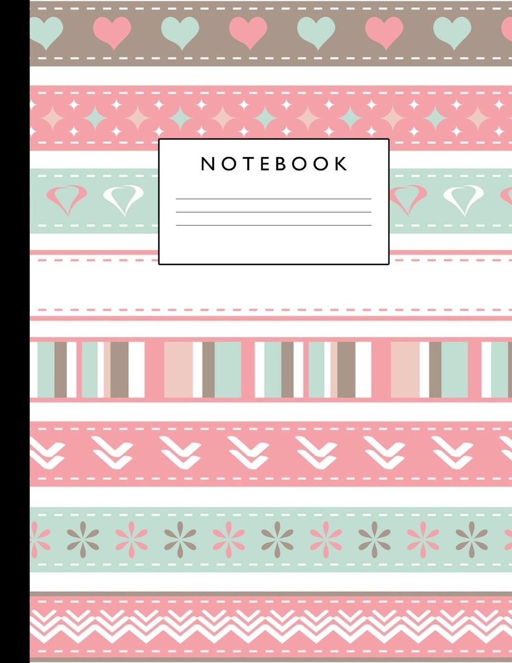 Notebook: Cute Lined Journal Ruled Composition Note Book to Draw and Write In - School Supplies for Elementary, Highschool and College (8.5 x 11 Size 100 Writing Pages) Cover Design 224