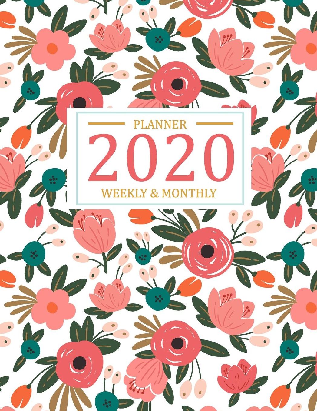 2020 Weekly and Monthly Planner: Weekly appointment by daily to do list and schedule organizer, calendar start from January 2020 to December 2020 with pink flower cover