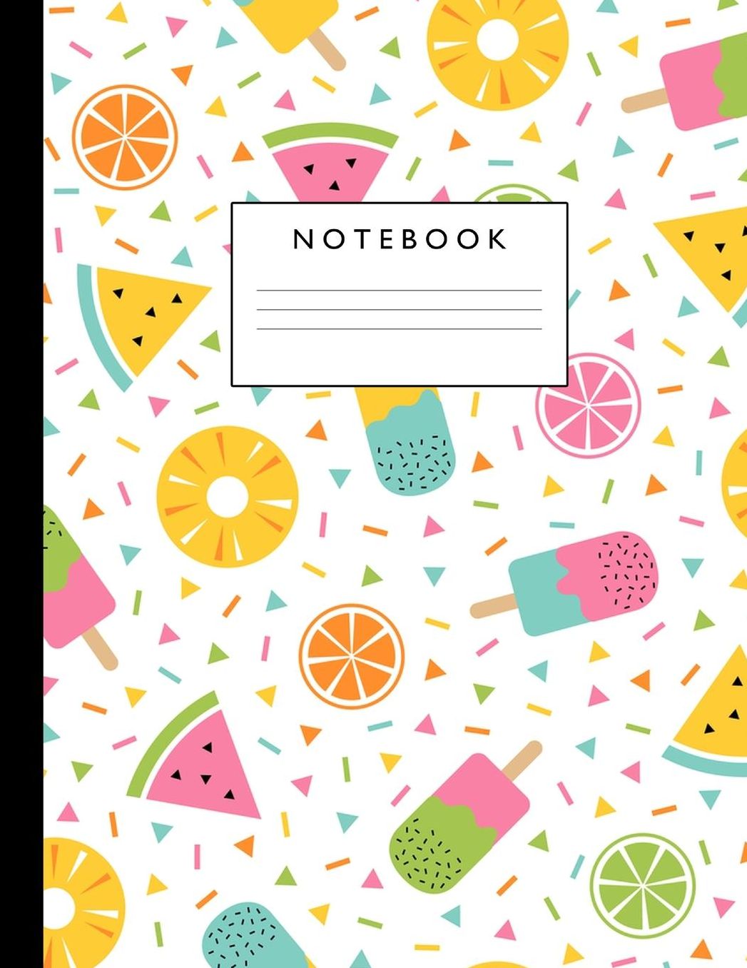 Notebook: Cute Lined Journal Ruled Composition Note Book to Draw and Write In - School Supplies for Elementary, Highschool and College (8.5 x 11 Size 100 Writing Pages) Cover Design 237