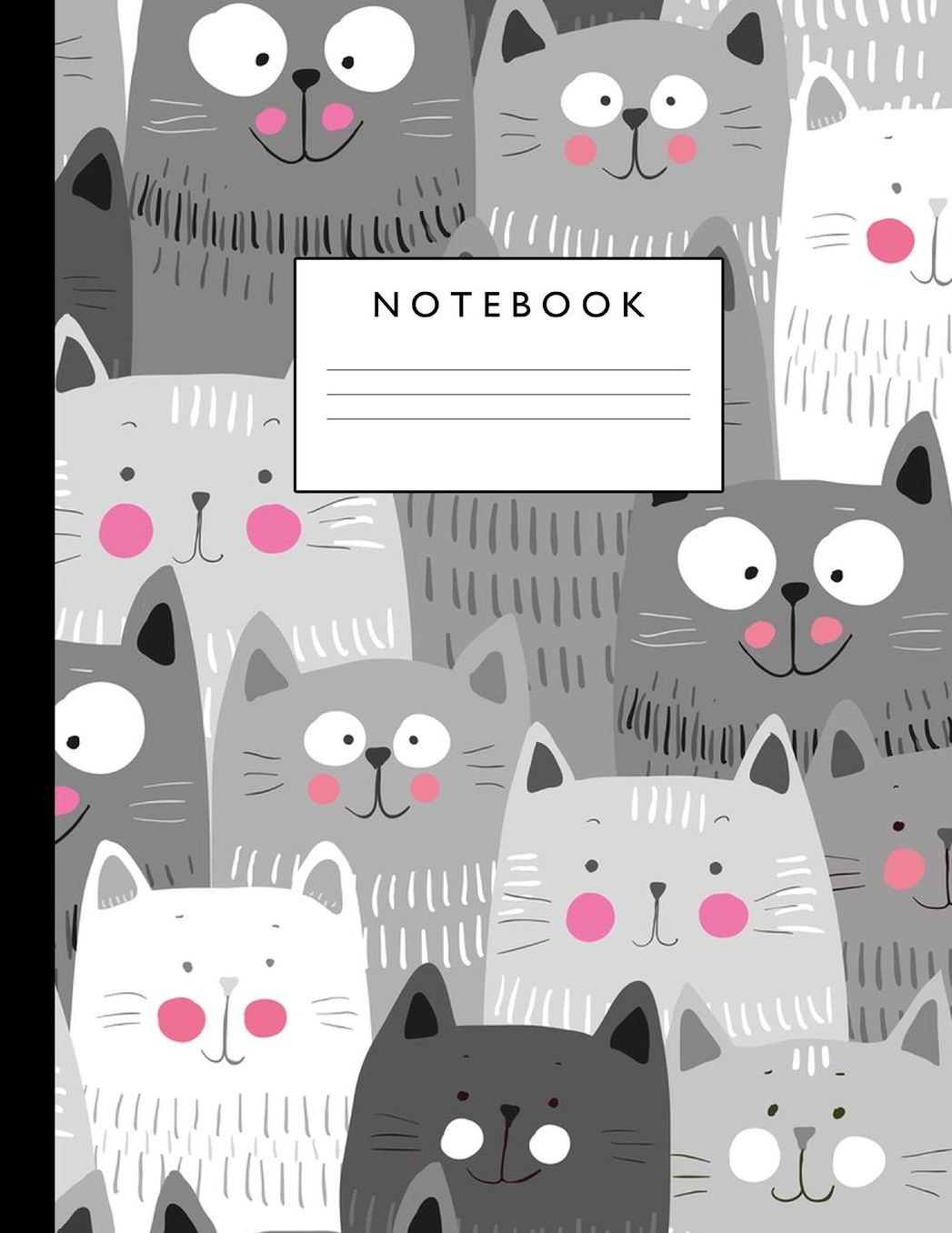 Notebook: Cute Lined Journal Ruled Composition Note Book to Draw and Write In - School Supplies for Elementary, Highschool and College (8.5 x 11 Size 100 Writing Pages) Cover Design 243