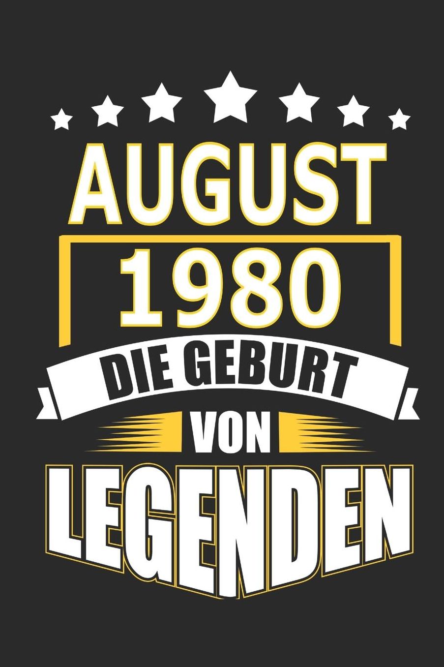 August 1980 Die Geburt von Legenden: Notizbuch, Notizblock, Geburtstag Geschenk Buch mit 110 linierten Seiten
