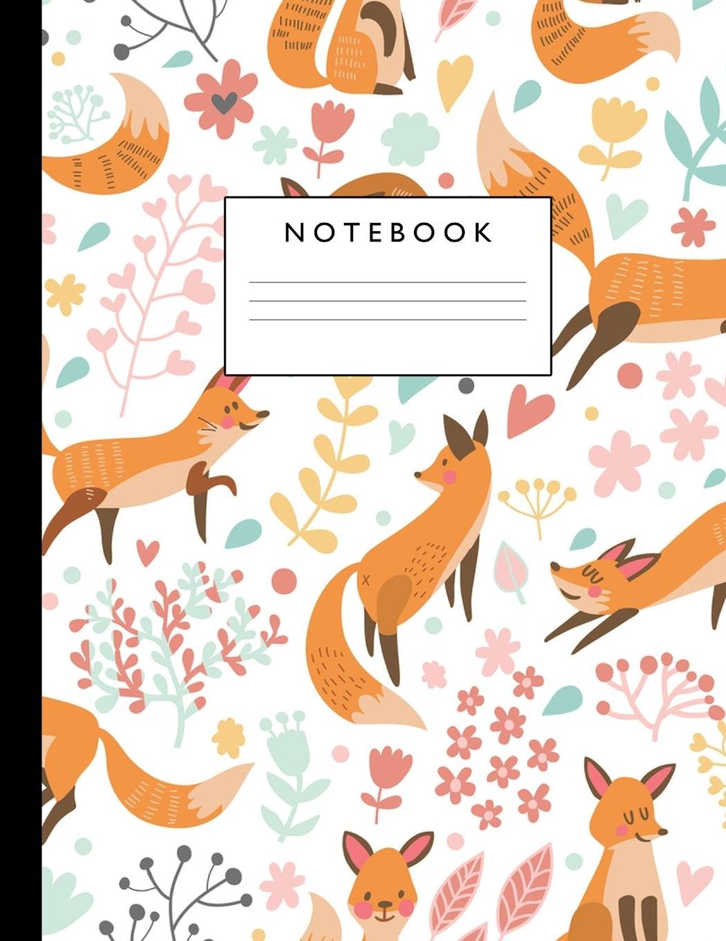 Notebook: Cute Lined Journal Ruled Composition Note Book to Draw and Write In - School Supplies for Elementary, Highschool and College (8.5 x 11 Size 100 Writing Pages) Cover Design 260