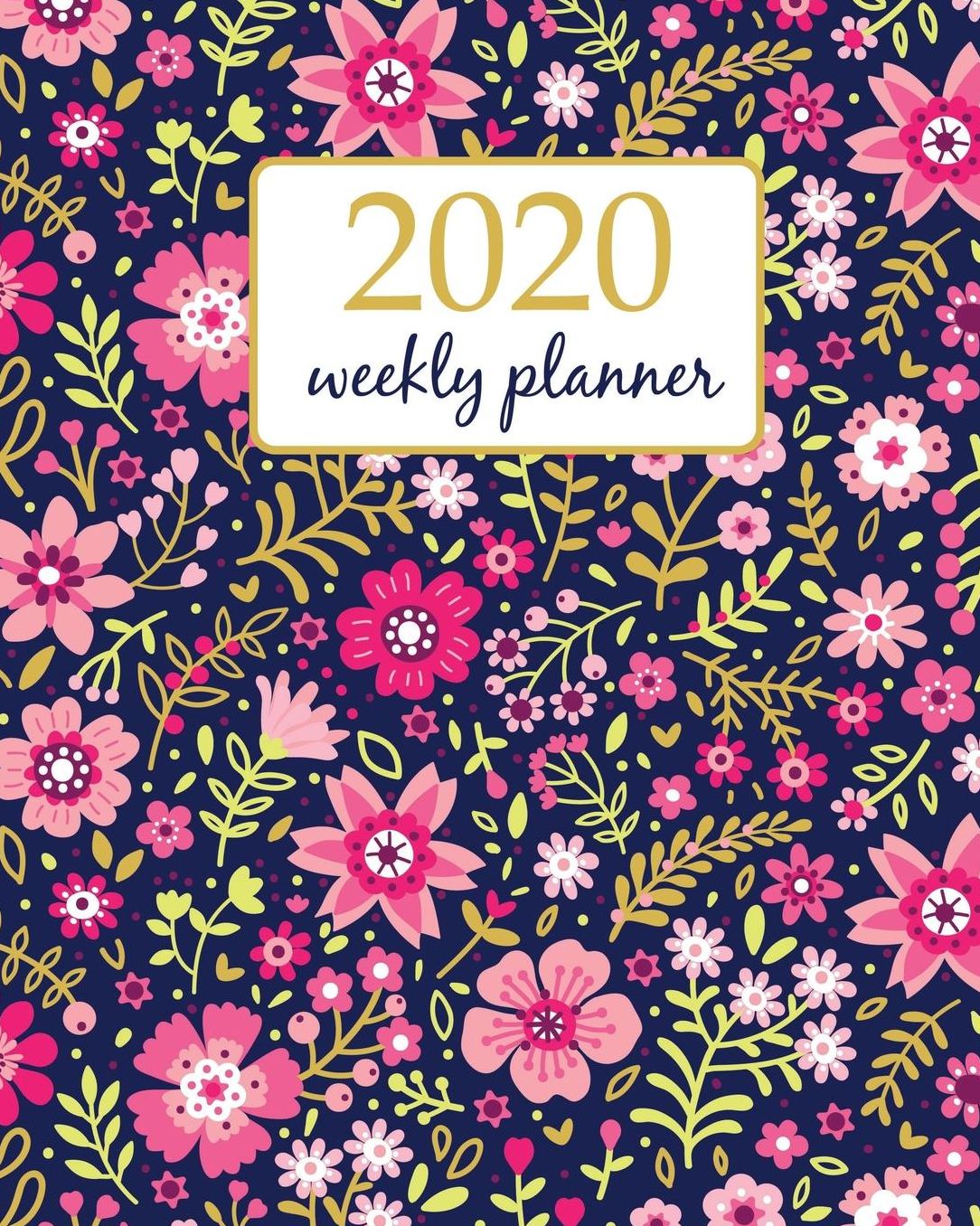 2020 Weekly Planner: Calendar Schedule Organizer Appointment Journal Notebook and Action day With Inspirational Quotes Cute Floral pattern in the small red flower. - floral design
