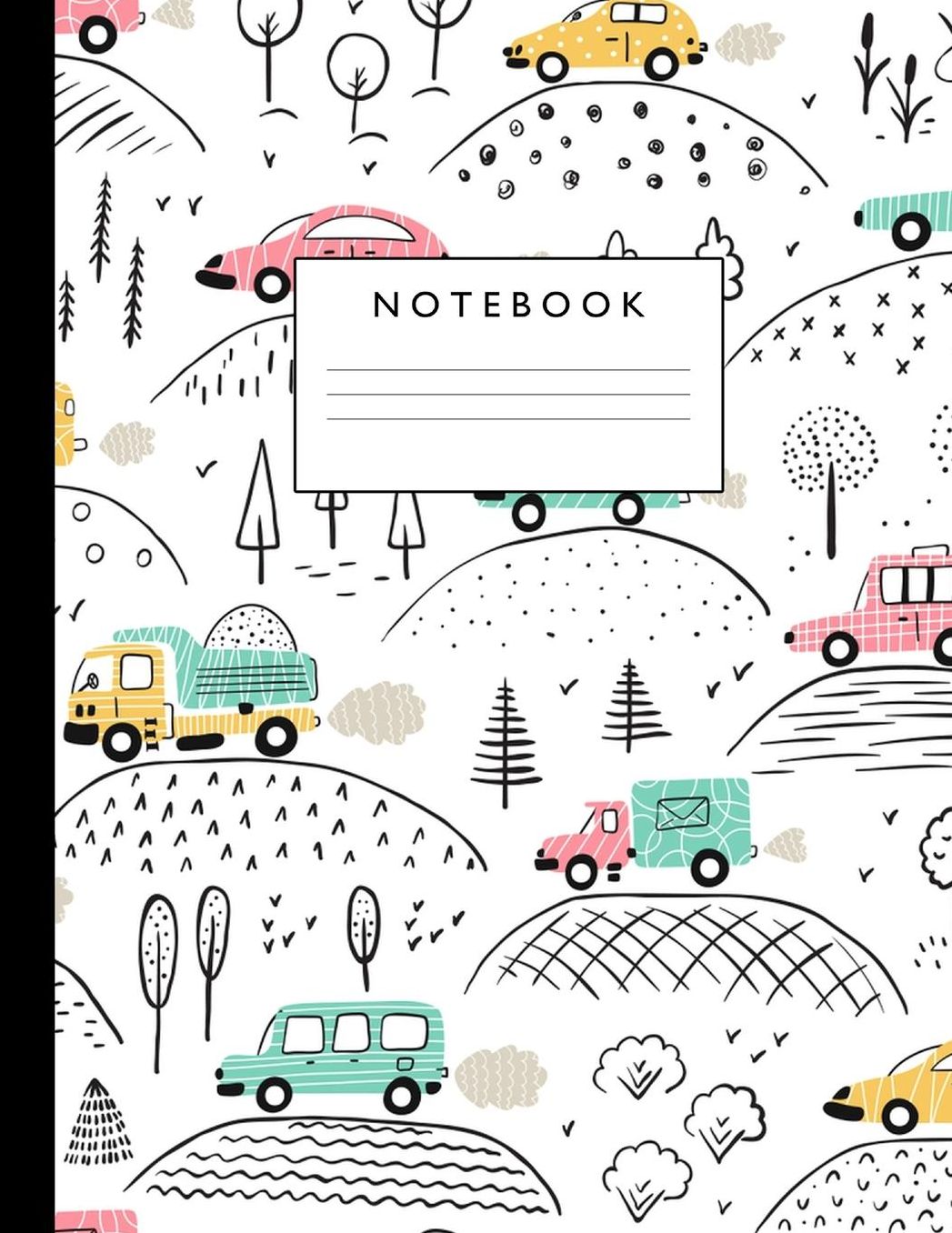 Notebook: Cute Lined Journal Ruled Composition Note Book to Draw and Write In - School Supplies for Elementary, Highschool and College (8.5 x 11 Size 100 Writing Pages) Cover Design 266