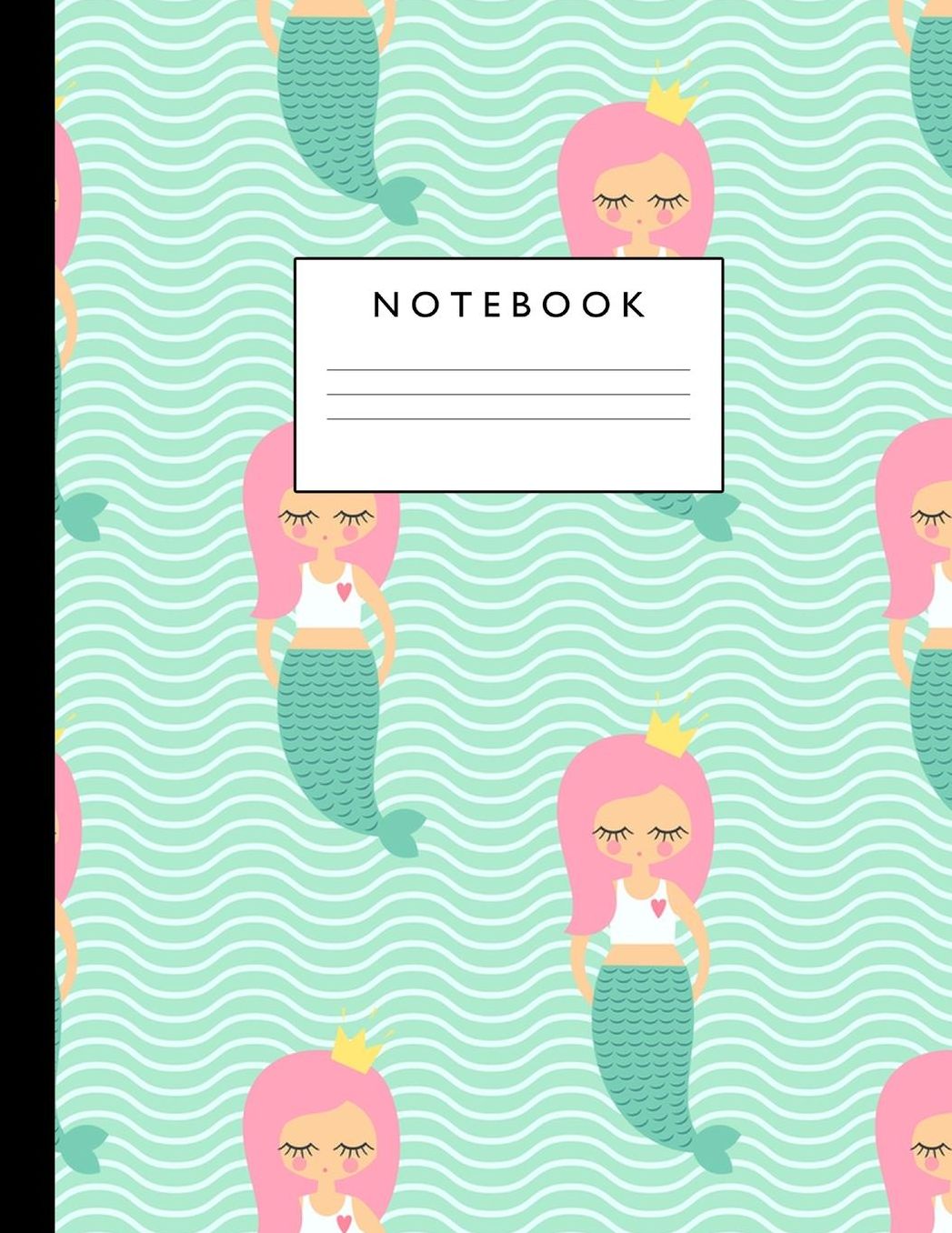 Notebook: Cute Lined Journal Ruled Composition Note Book to Draw and Write In - School Supplies for Elementary, Highschool and College (8.5 x 11 Size 100 Writing Pages) Cover Design 268