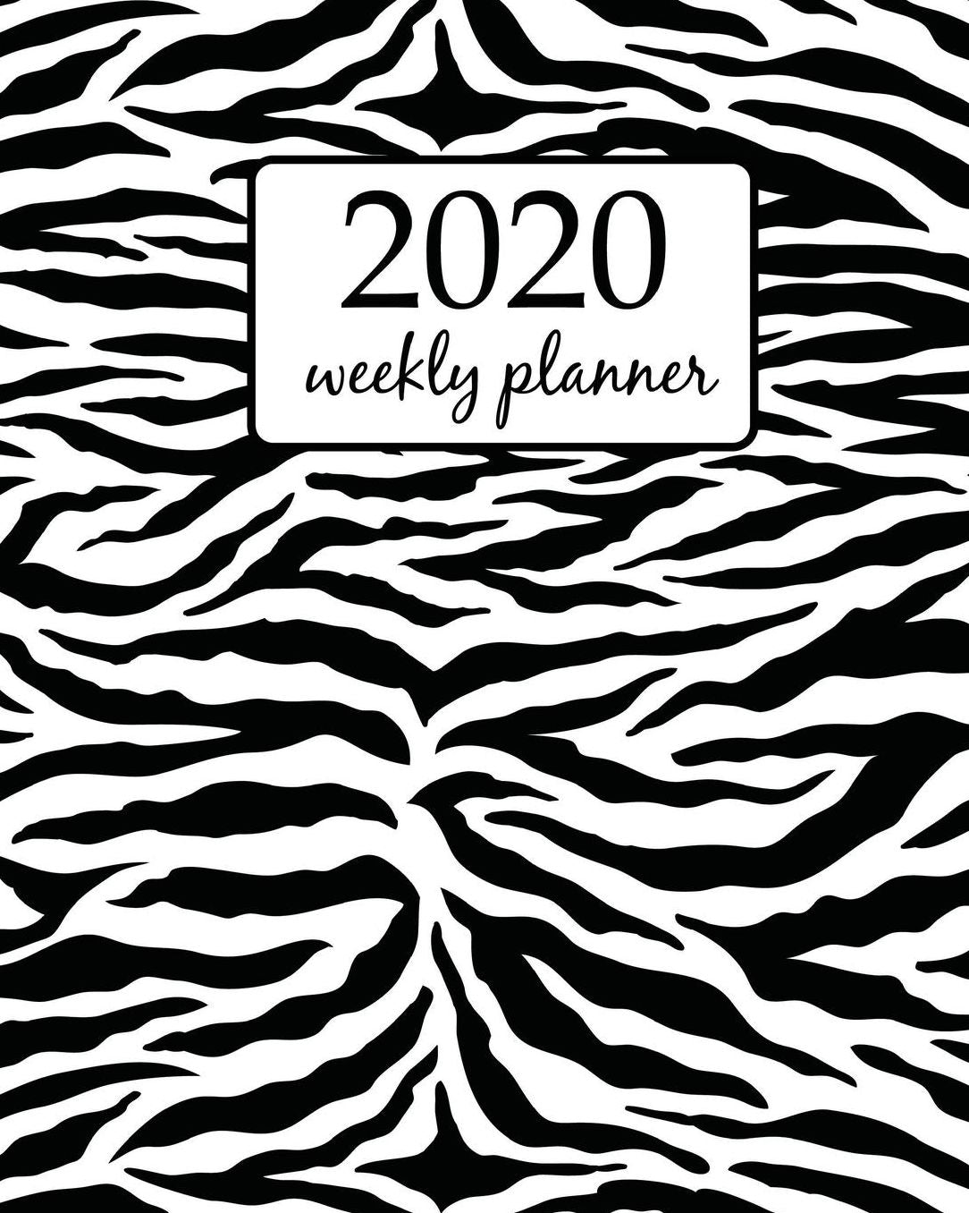 2020 Weekly Planner: Calendar Schedule Organizer Appointment Journal Notebook and Action day With Inspirational Quotes zebra seamless design