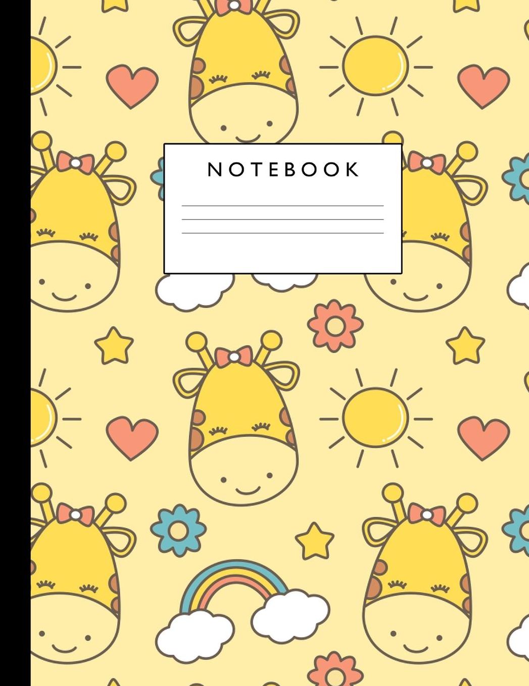 Notebook: Cute Lined Journal Ruled Composition Note Book to Draw and Write In - School Supplies for Elementary, Highschool and College (8.5 x 11 Size 100 Writing Pages) Cover Design 279