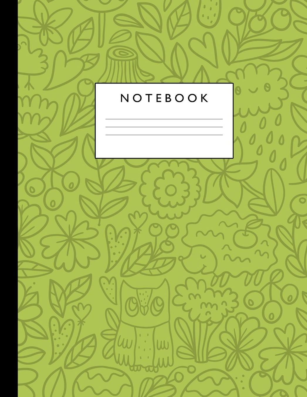 Notebook: Cute Lined Journal Ruled Composition Note Book to Draw and Write In - School Supplies for Elementary, Highschool and College (8.5 x 11 Size 100 Writing Pages) Cover Design 280