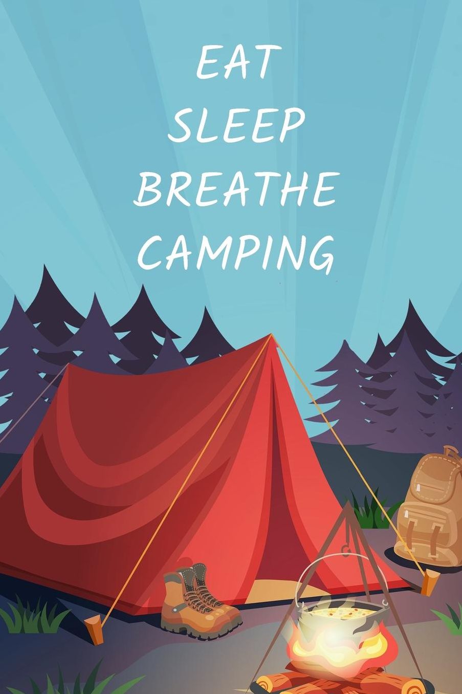 Journal & Sketchbook (119 Pages) - Summer Camp Journal Kids, Family Camping