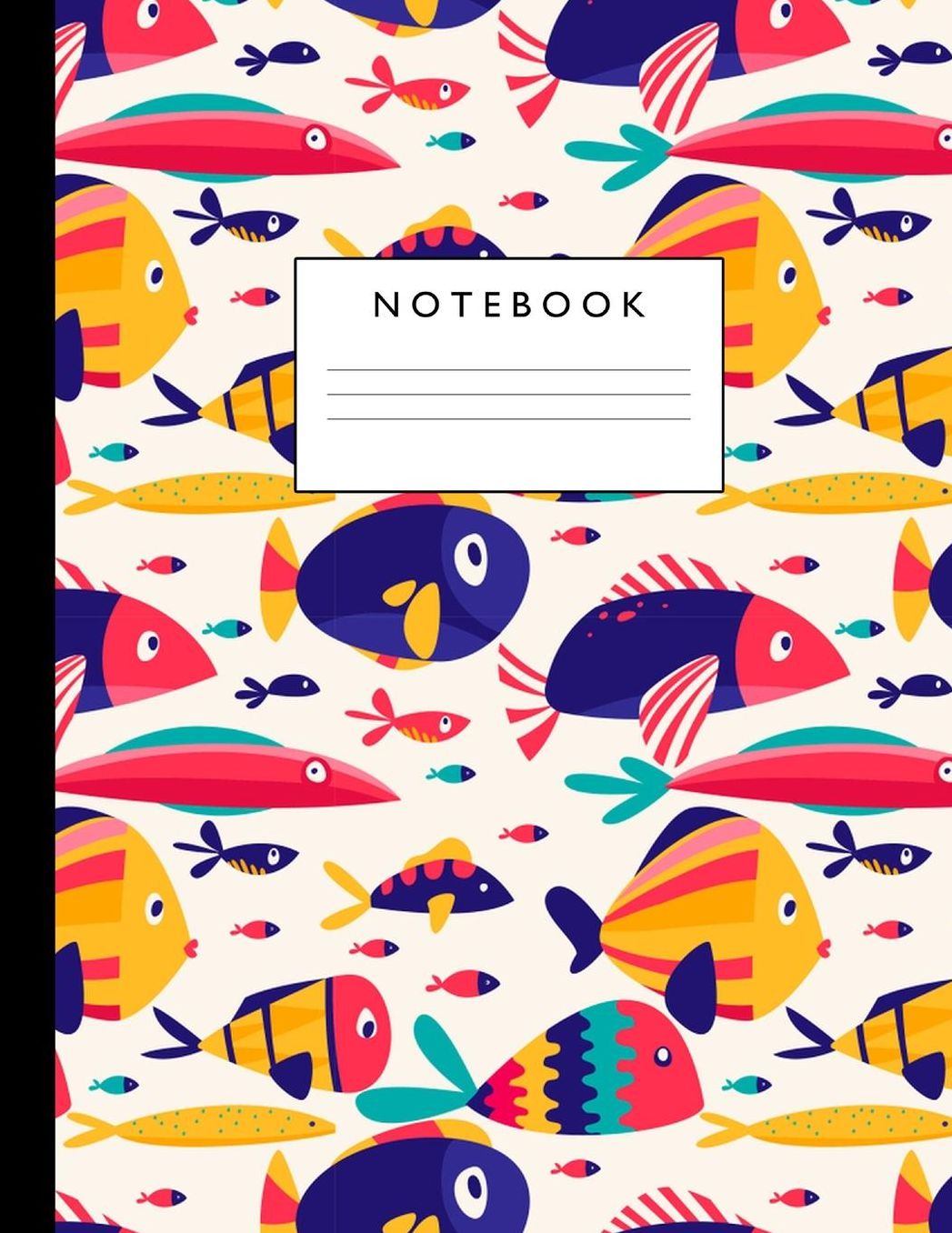 Notebook: Cute Lined Journal Ruled Composition Note Book to Draw and Write In - School Supplies for Elementary, Highschool and College (8.5 x 11 Size 100 Writing Pages) Cover Design 294
