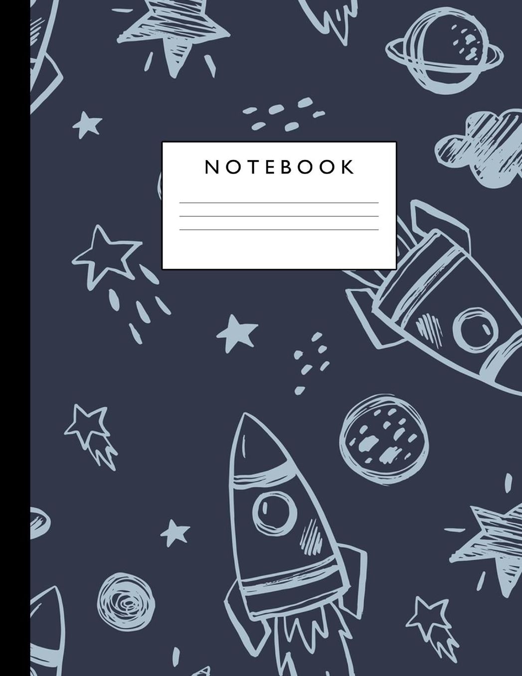 Notebook: Cute Lined Journal Ruled Composition Note Book to Draw and Write In - School Supplies for Elementary, Highschool and College (8.5 x 11 Size 100 Writing Pages) Cover Design 300