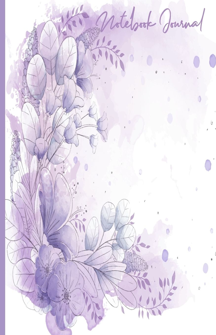 Notebook Journal: Blank Watercolor Design Pattern Pages; Unruled Personal Diary Memo For Writers, Teenagers, Adults; No Lines Notepad; Great As Christmas Anniversary Birthday Gifts