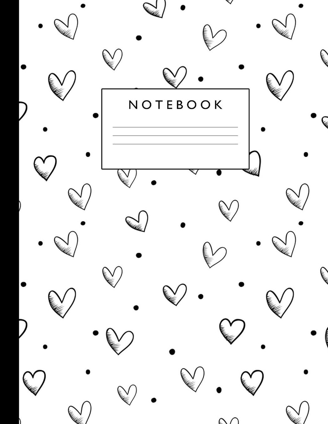 Notebook: Cute Lined Journal Ruled Composition Note Book to Draw and Write In - School Supplies for Elementary, Highschool and College (8.5 x 11 Size 100 Writing Pages) Cover Design 306