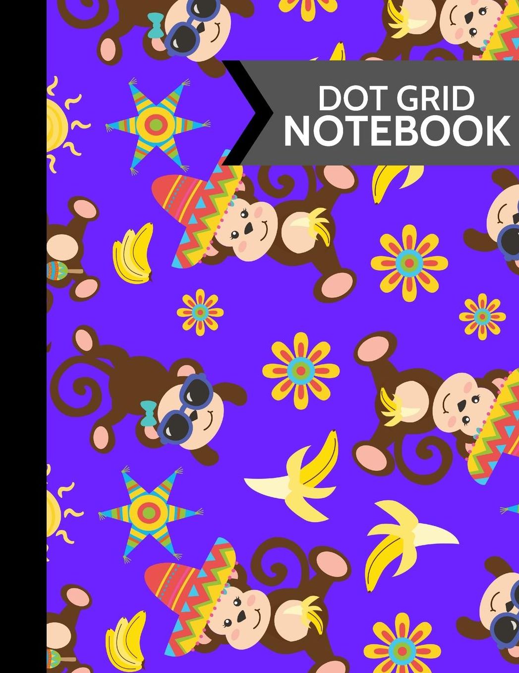 Dot Grid Notebook: Monkey Siesta Party Dot Grid Journal