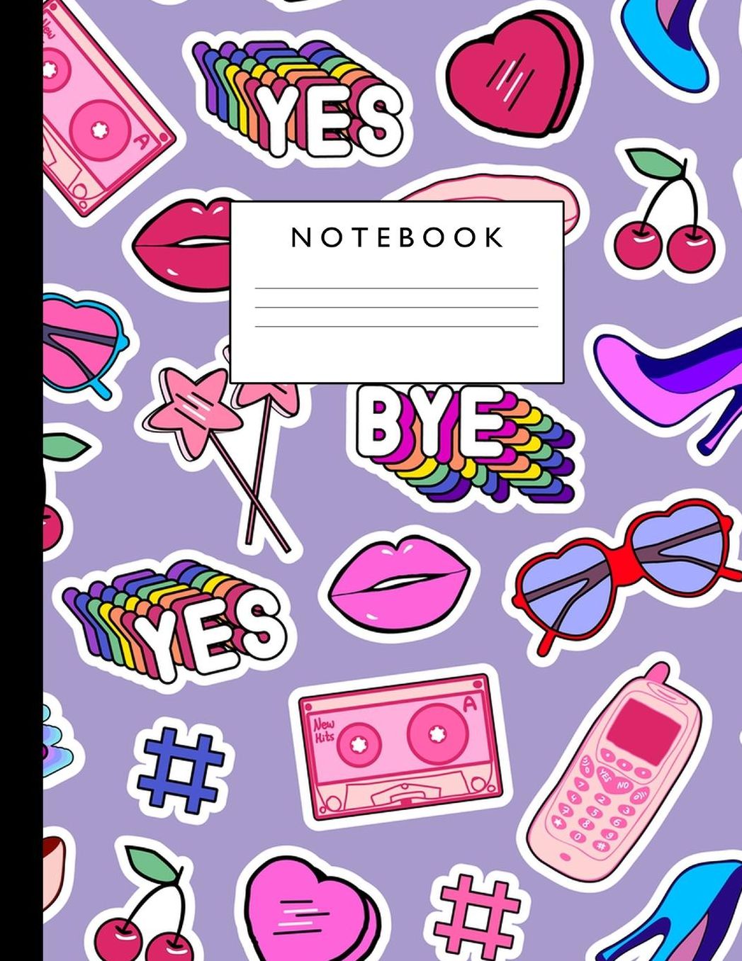 Notebook: Cute Lined Journal Ruled Composition Note Book to Draw and Write In - School Supplies for Elementary, Highschool and College (8.5 x 11 Size 100 Writing Pages) Cover Design 312