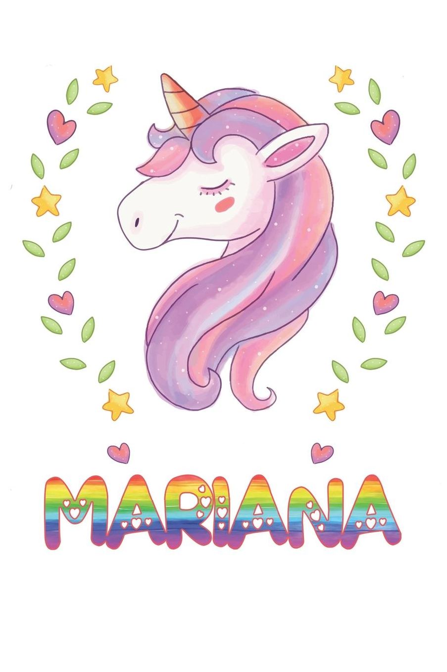 Mariana: Mariana Notebook Journal 6x9 Personalized Gift For Mariana Unicorn Rainbow Colors Lined Paper