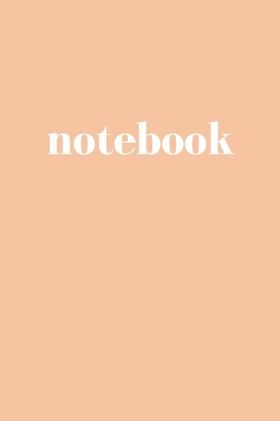 Notebook: College Ruled Notebooks Pastel Peach Ruled 6x9 Inches 110 Pages Recycled Paper