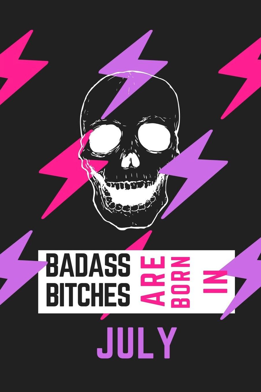 Bad Ass Bitches Are Born in July: A5 52 weeks calendar unique birthday gift for girls born in July funny present for best friends and coworker journal calendar diary noteboook