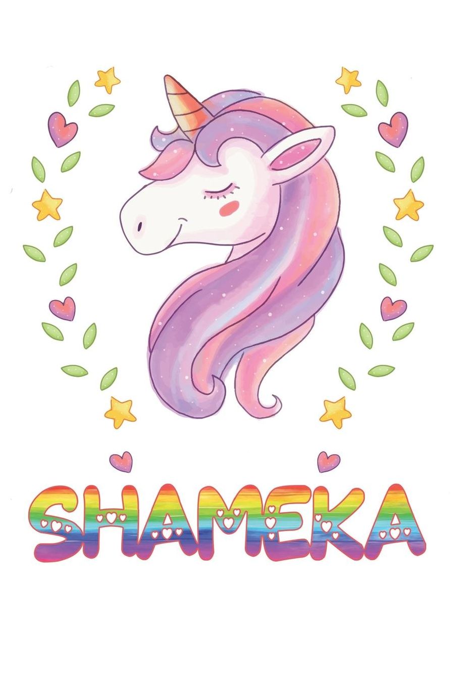 Shameka: Shameka Notebook Journal 6x9 Personalized Gift For Shameka Unicorn Rainbow Colors Lined Paper