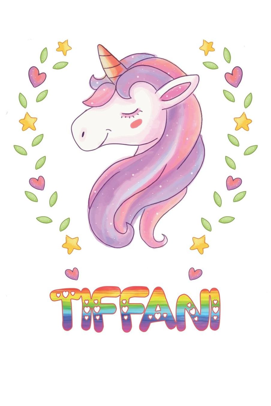 Tiffani: Tiffani Notebook Journal 6x9 Personalized Gift For Tiffani Unicorn Rainbow Colors Lined Paper