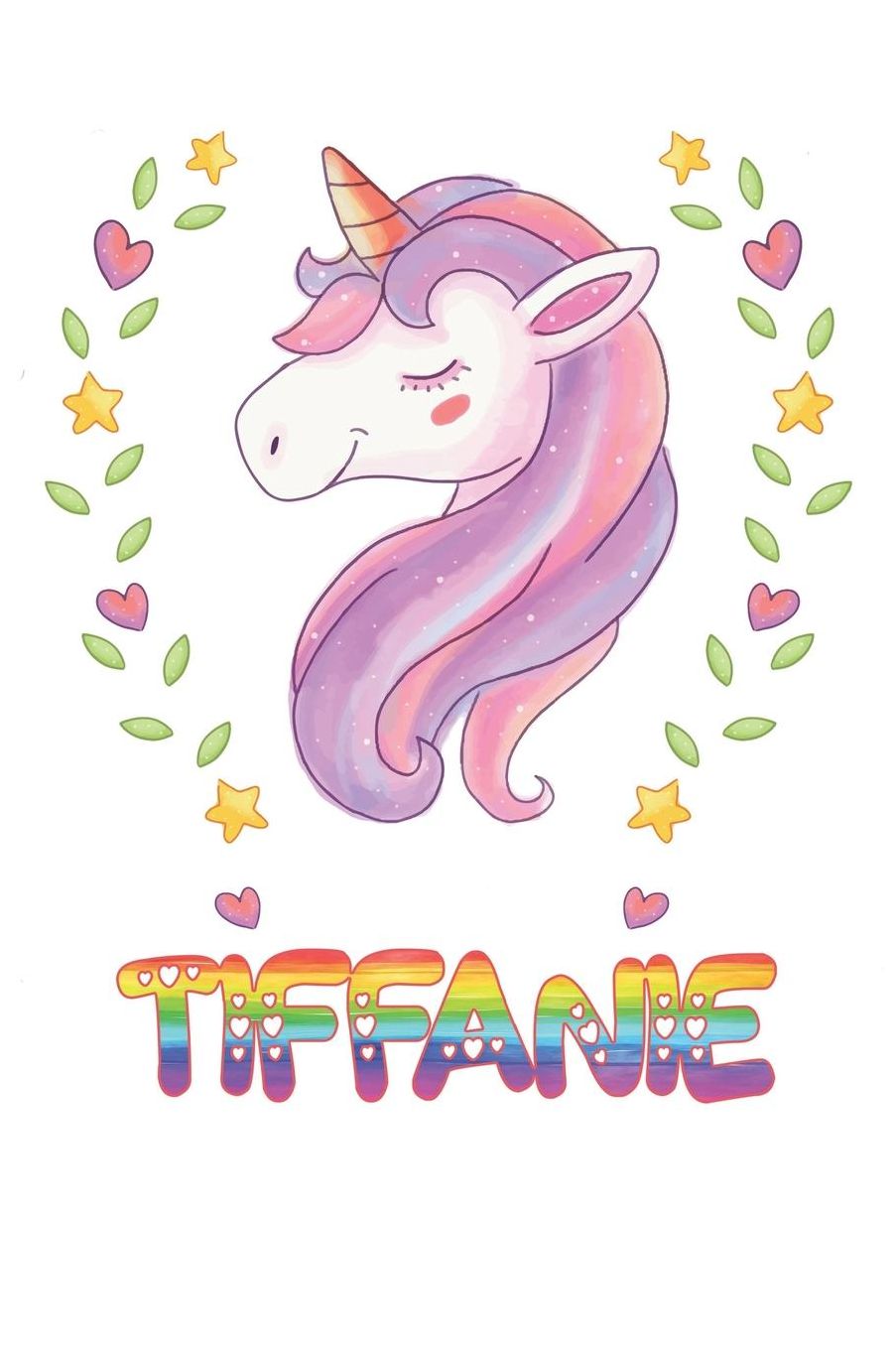 Tiffanie: Tiffanie Notebook Journal 6x9 Personalized Gift For Tiffanie Unicorn Rainbow Colors Lined Paper