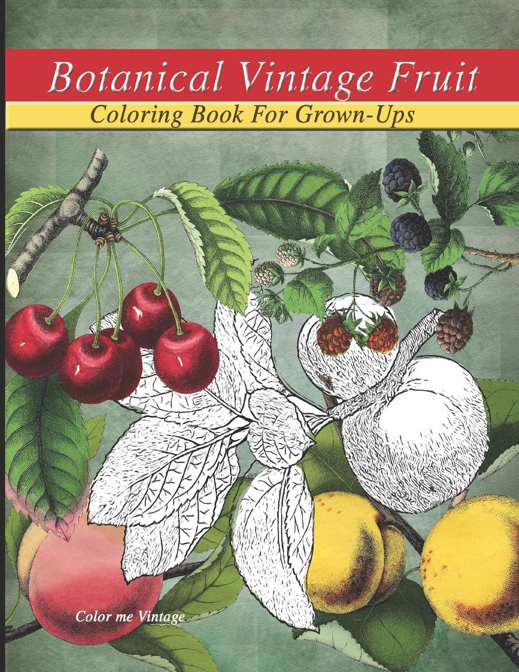 Vintage fruit - Botanical Coloring book for grown-ups: Vintage coloring book for adults relaxation