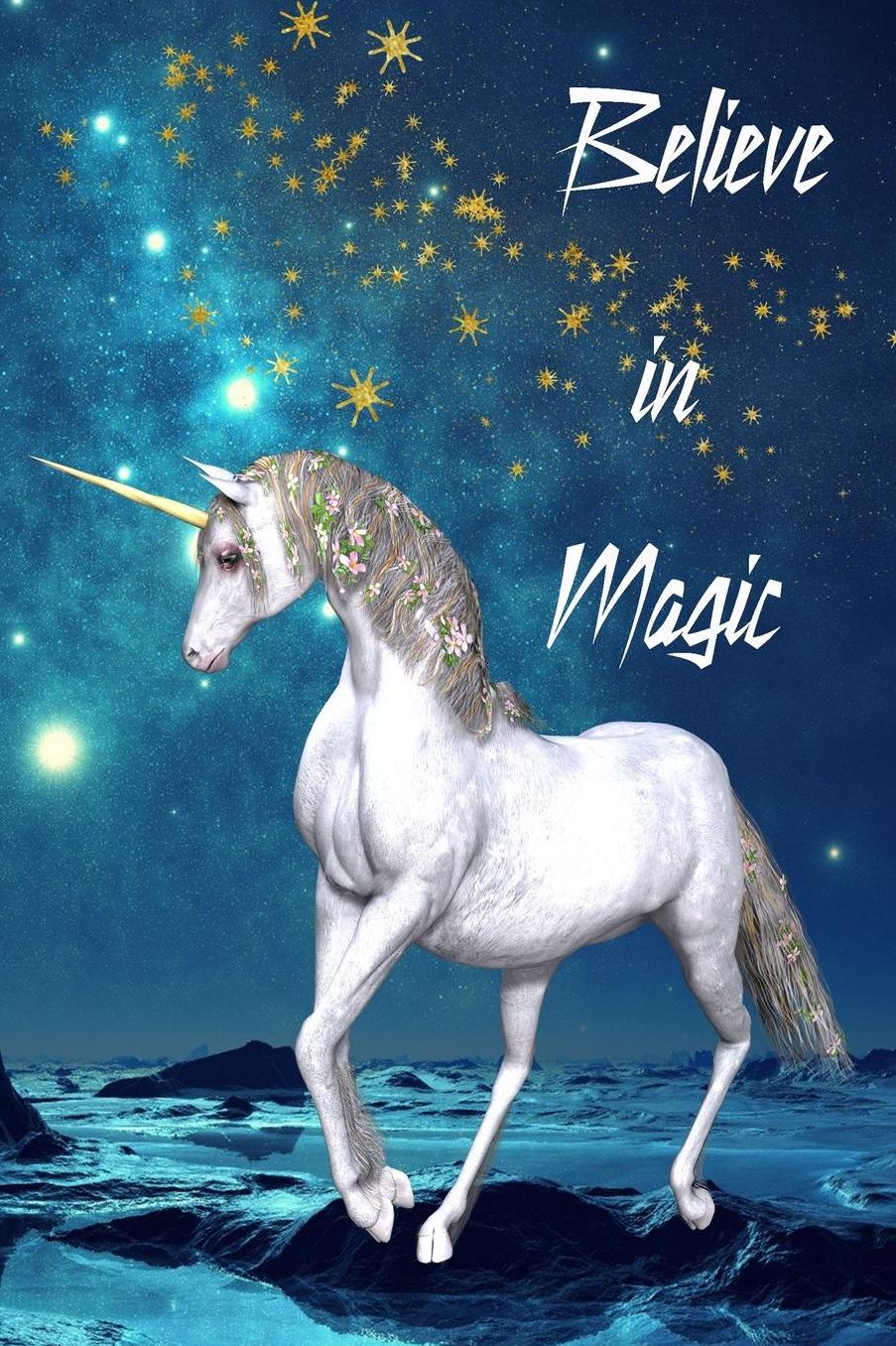 Believe In Magic: Special Unicorn Notebook Workbook Journal Diary to write in