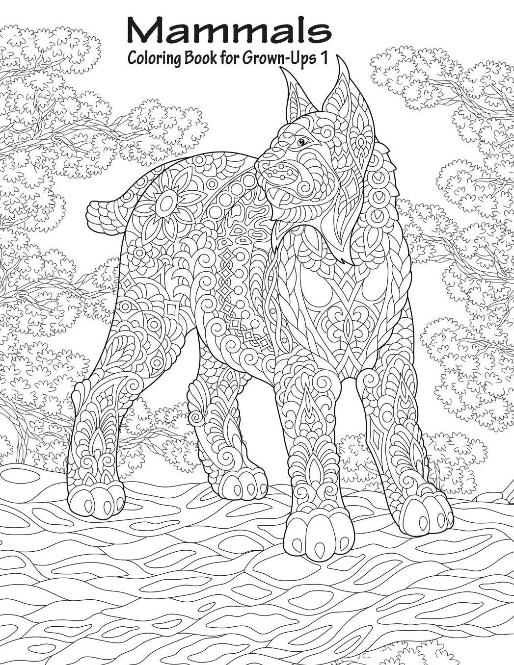 Mammals Coloring Book for Grown-Ups 1