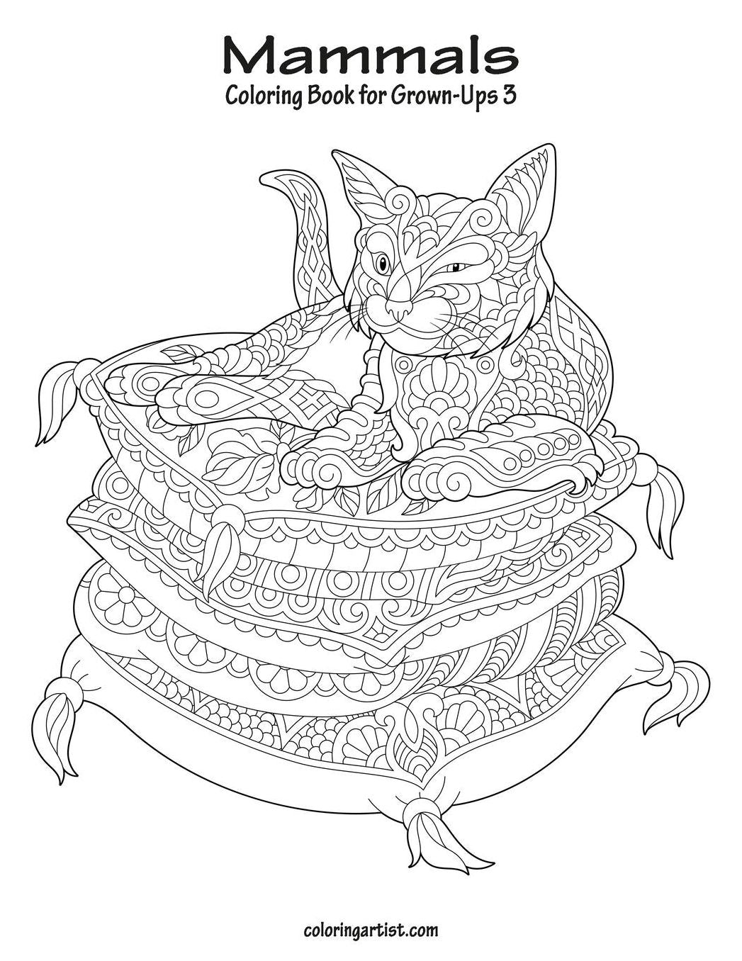 Mammals Coloring Book for Grown-Ups 3