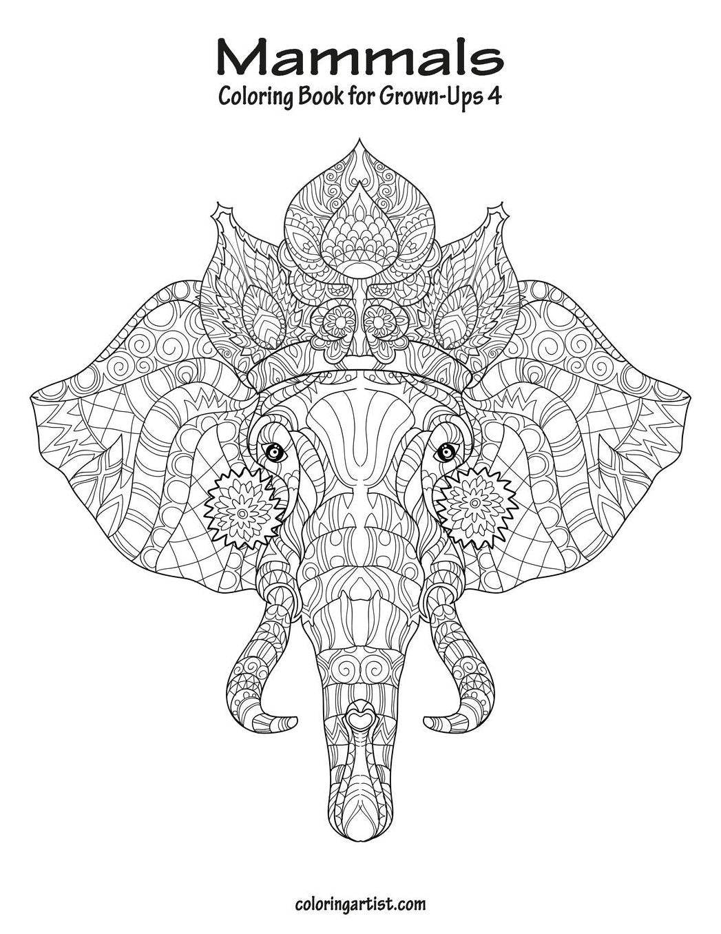 Mammals Coloring Book for Grown-Ups 4