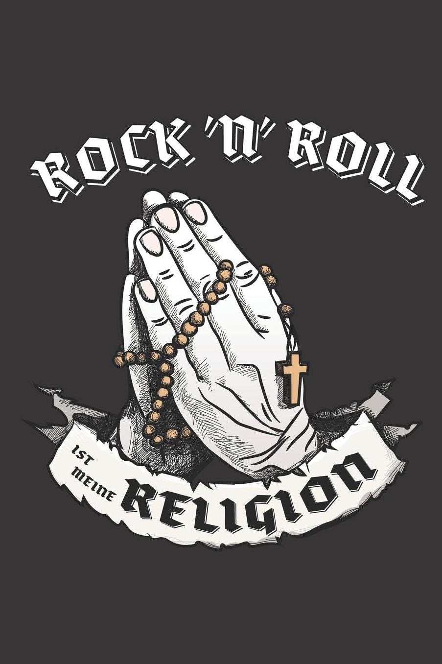 Rock'n' Roll Ist Meine Religion: DIN A5 6x9 I 120 Seiten I Kariert I Notizbuch I Notizheft I Notizblock I Geschenk I Geschenkidee