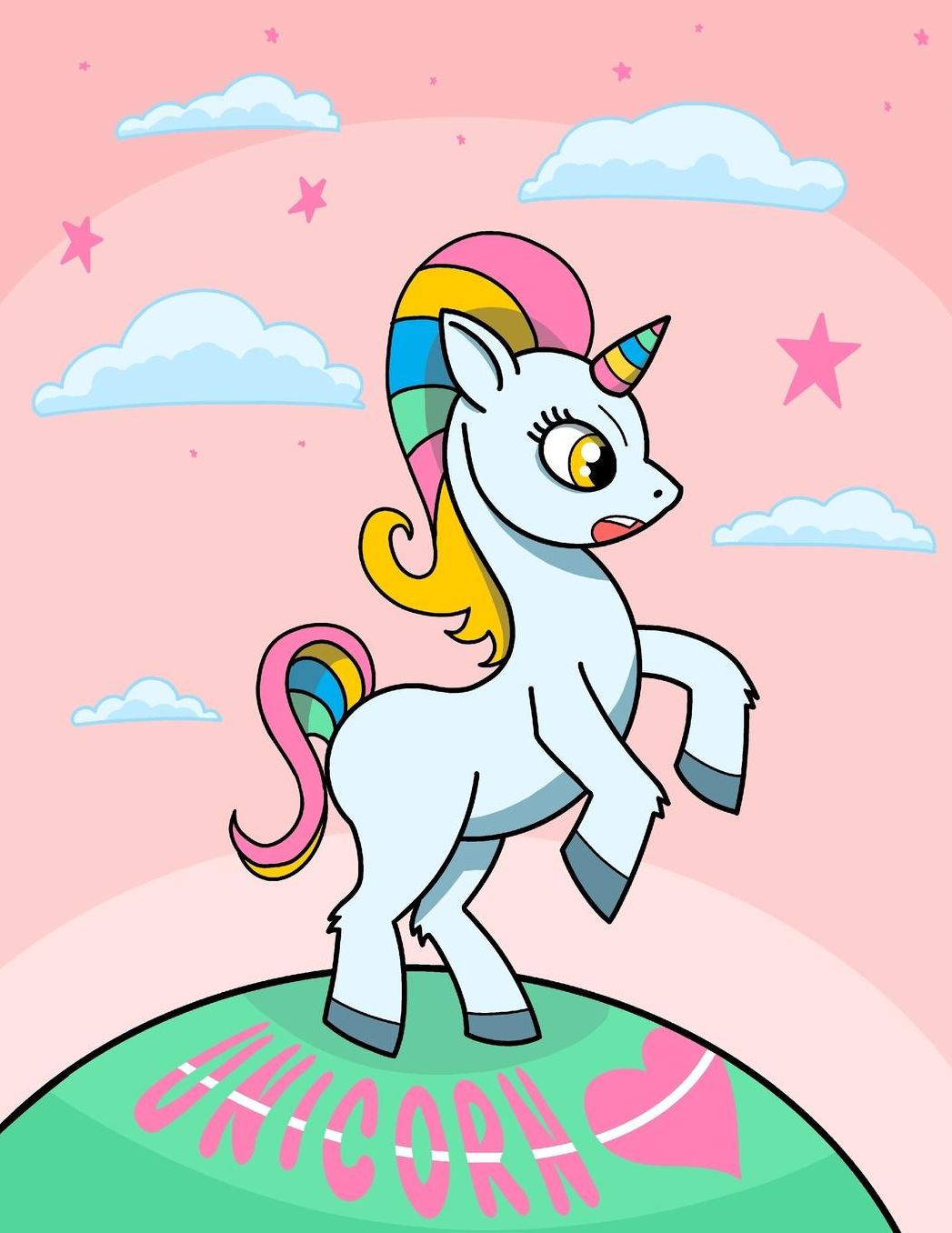 Notebook: Unicorn Love: Cute Kawaii Notebook for kids & Adults: 120 Pages of 8.5x11 Lined Paper For School, Writing, Journaling.