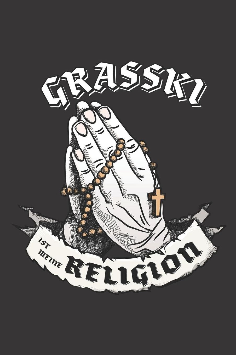 Grasski Ist Meine Religion: DIN A5 6x9 I 120 Seiten I Kariert I Notizbuch I Notizheft I Notizblock I Geschenk I Geschenkidee
