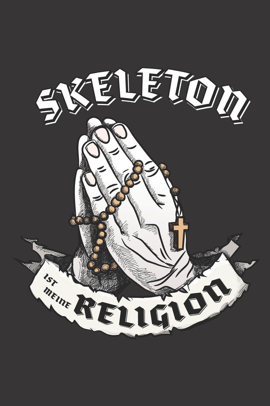Skeleton Ist Meine Religion: DIN A5 6x9 I 120 Seiten I Kariert I Notizbuch I Notizheft I Notizblock I Geschenk I Geschenkidee