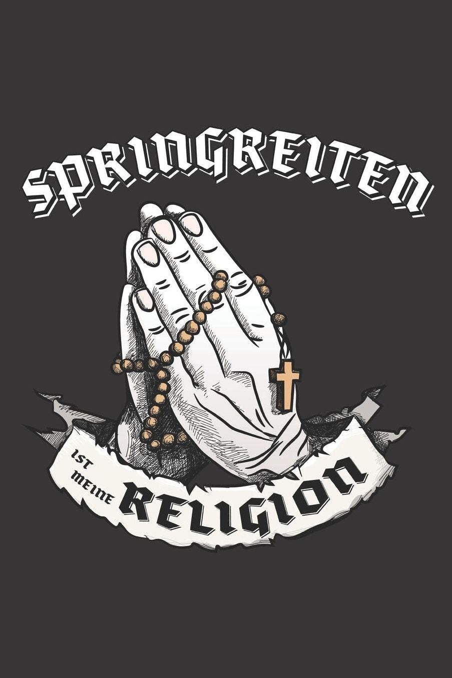 Springreiten Ist Meine Religion: DIN A5 6x9 I 120 Seiten I Kariert I Notizbuch I Notizheft I Notizblock I Geschenk I Geschenkidee