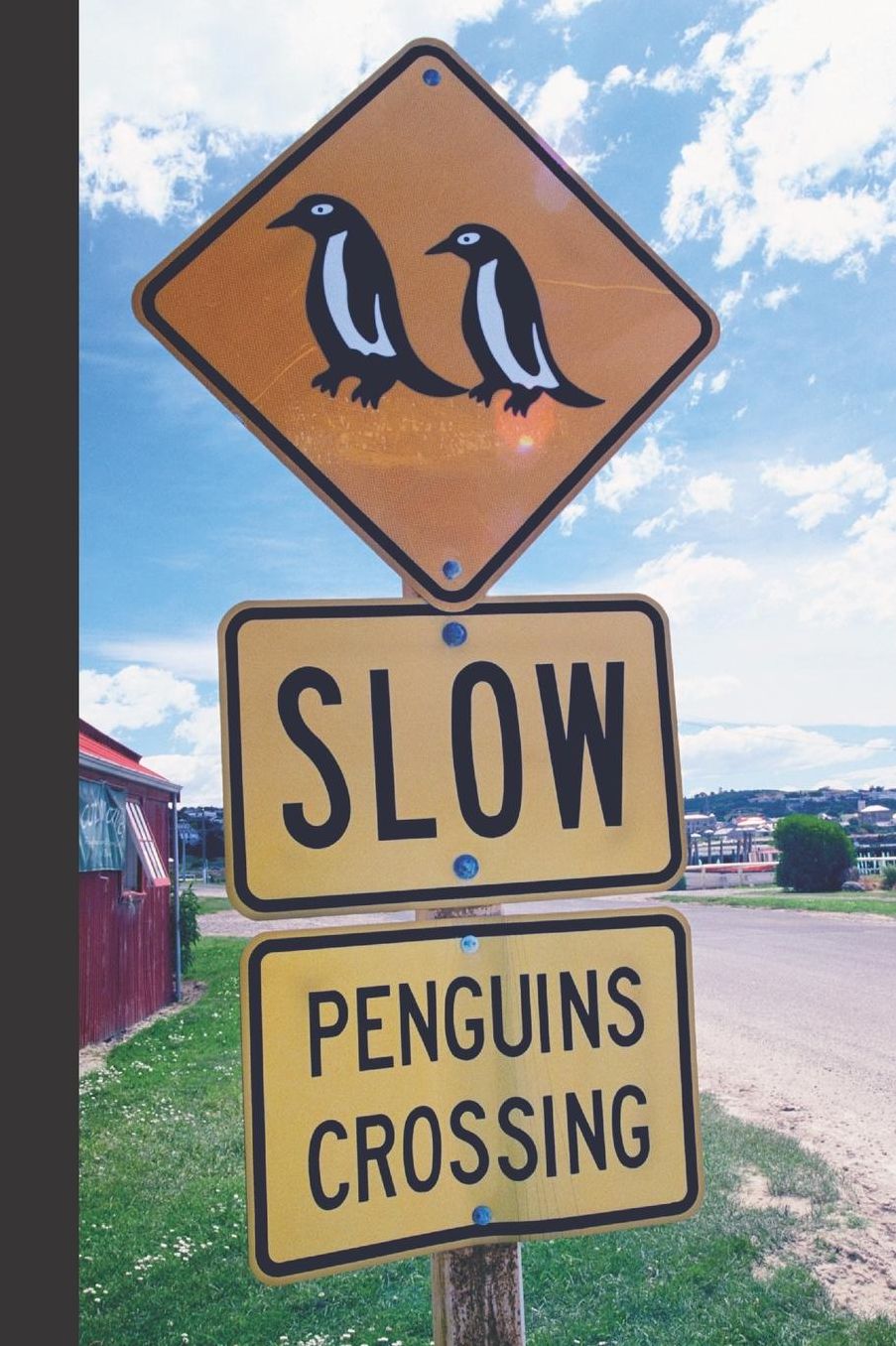Slow Penguins Crossing: small lined Penguin Notebook / Travel Journal to write in (6'' x 9'') 120 pages