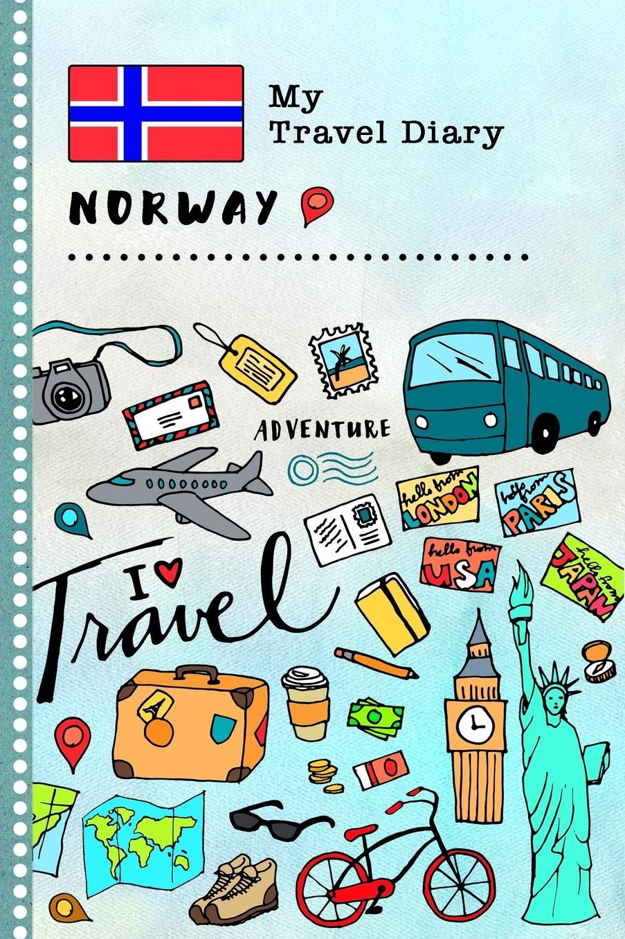 Norway My Travel Diary: Kids Guided Journey Log Book 6x9 - Record Tracker Book For Writing, Sketching, Gratitude Prompt - Vacation Activities Memories Keepsake Journal - Girls Boys Traveling Notebook