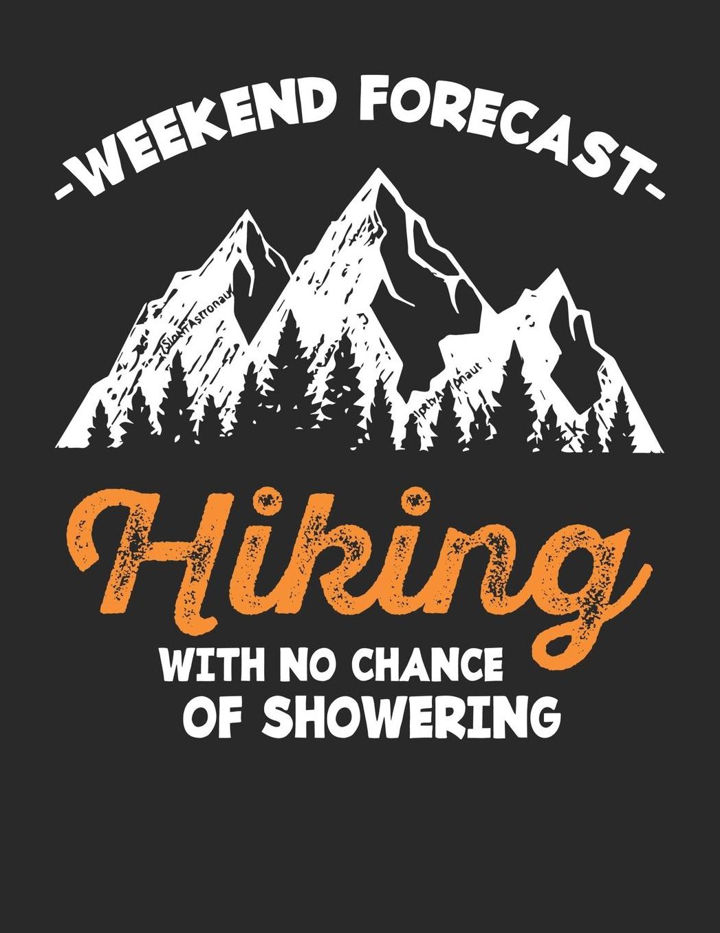 Mein Gipfellogbuch: Das Bergtouren Tagebuch zum selber ausfï¿½llen ♦ Wandertagebuch fï¿½r die schï¿½nsten Wanderungen, Aussichten und Erinnerungen ♦ A4+ Format ♦ Motiv: Hiking no chance of showering