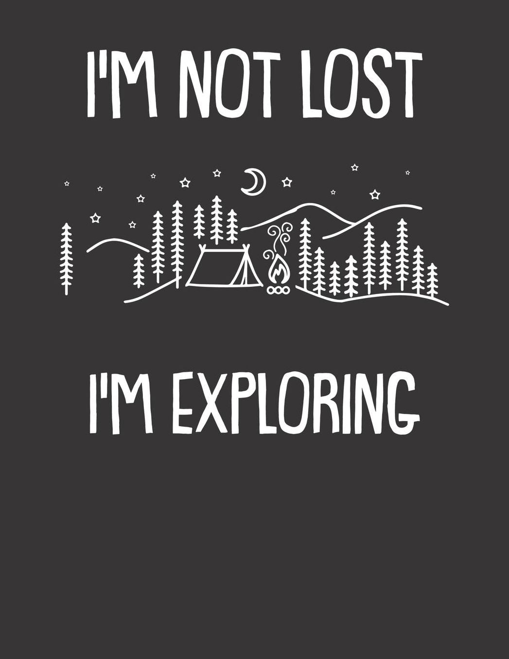 Mein Gipfellogbuch: Das Bergtouren Tagebuch zum selber ausfï¿½llen ♦ Wandertagebuch fï¿½r die schï¿½nsten Wanderungen, Aussichten und Erinnerungen ♦ A4+ Format ♦ Motiv: I'm not lost - Camping