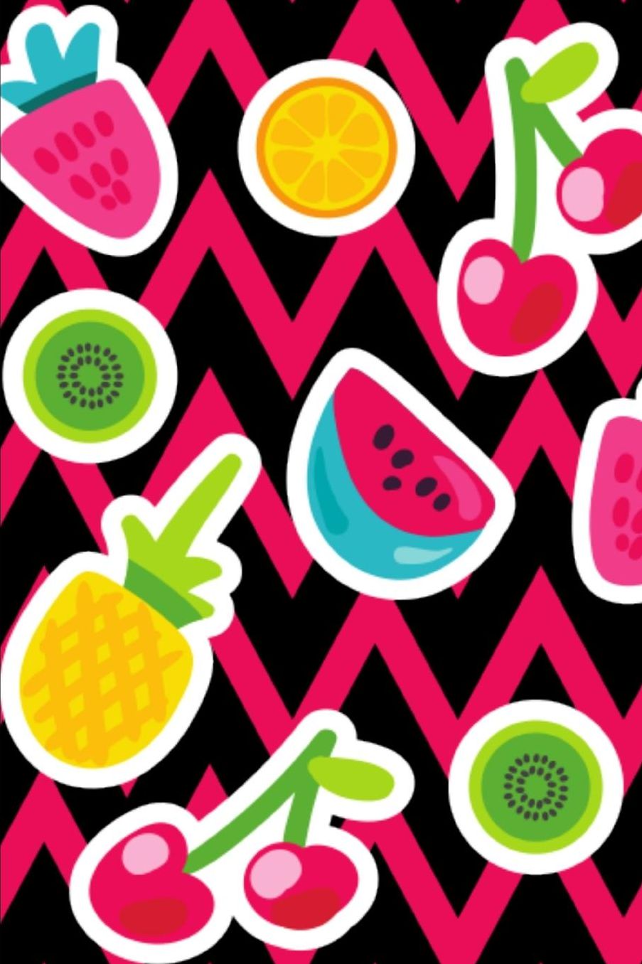 Summer Fruits Pattern: Lined Notebook Journal - For Fruit Lovers Enthusiasts - Novelty Themed Gifts