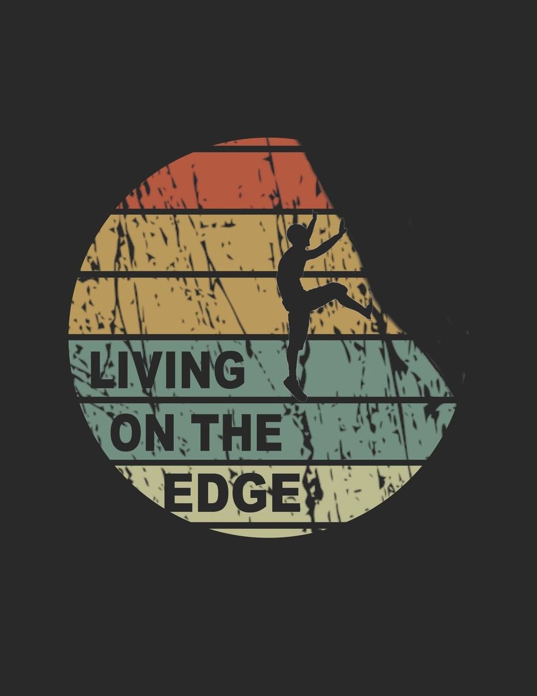 Mein Gipfellogbuch: Das Bergtouren Tagebuch zum selber ausfï¿½llen ♦ Wandertagebuch fï¿½r die schï¿½nsten Wanderungen, Aussichten und Erinnerungen ♦ A4+ Format ♦ Motiv: Living on the edge - retro 2