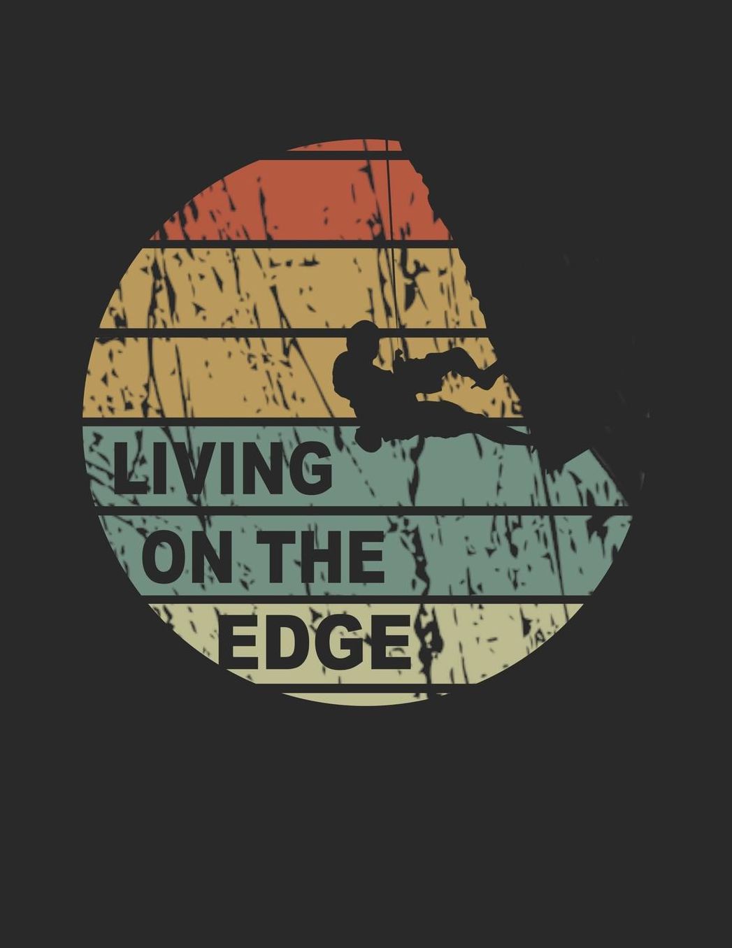 Mein Gipfellogbuch: Das Bergtouren Tagebuch zum selber ausfï¿½llen ♦ Wandertagebuch fï¿½r die schï¿½nsten Wanderungen, Aussichten und Erinnerungen ♦ A4+ Format ♦ Motiv: Living on the edge - retro 5