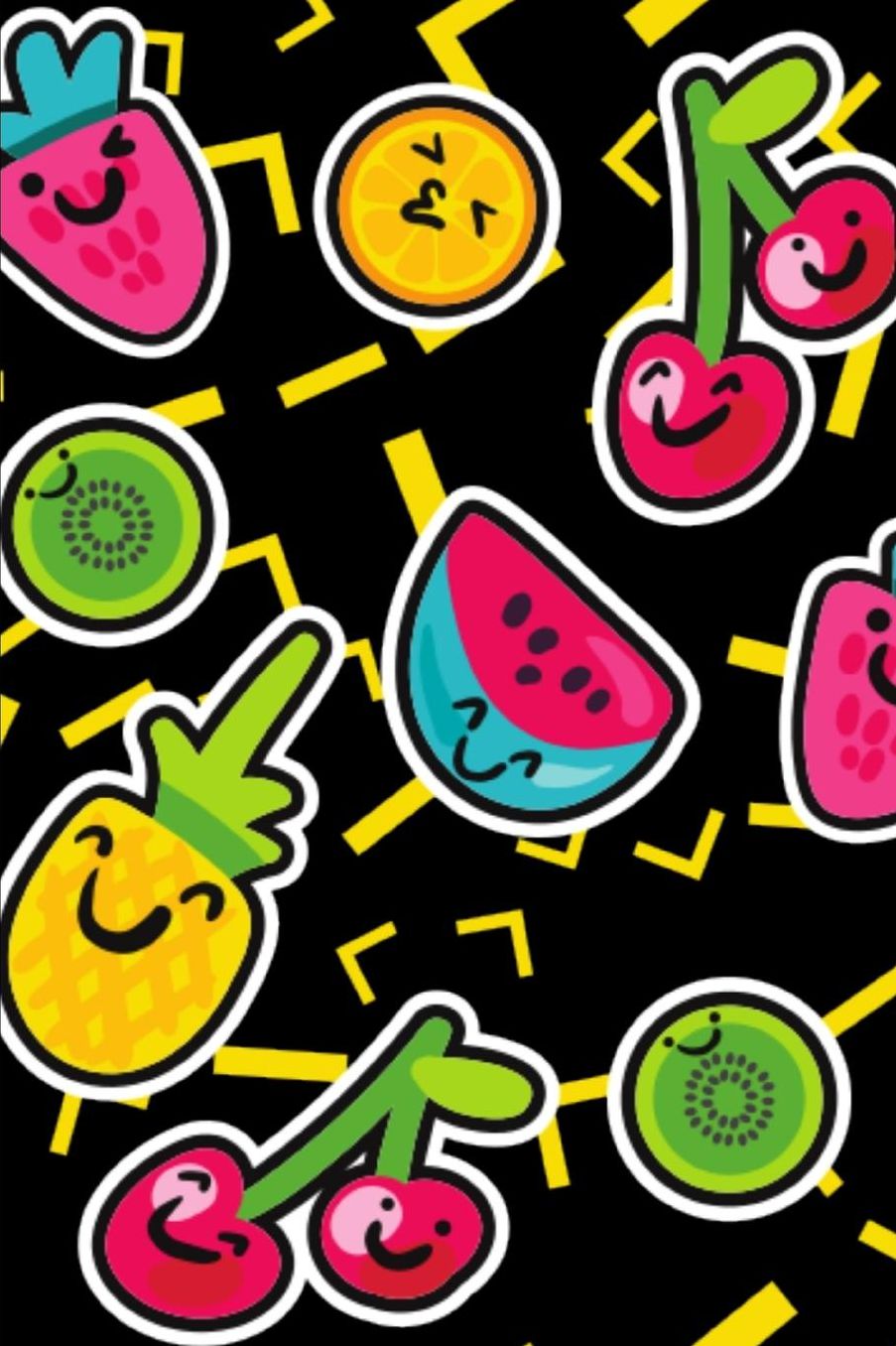 Happy Summer Fruits: Lined Notebook Journal - For Fruit Lovers Enthusiasts - Novelty Themed Gifts