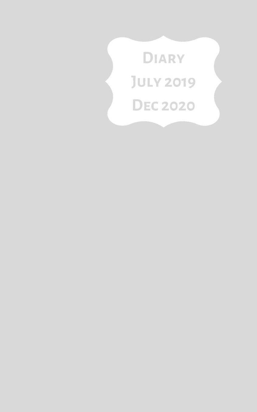 Diary July 2019 Dec 2020: 5x8 week to a page 18 month diary. Space for notes and to do list on each page. Perfect for teachers, students and small business owners. Light grey