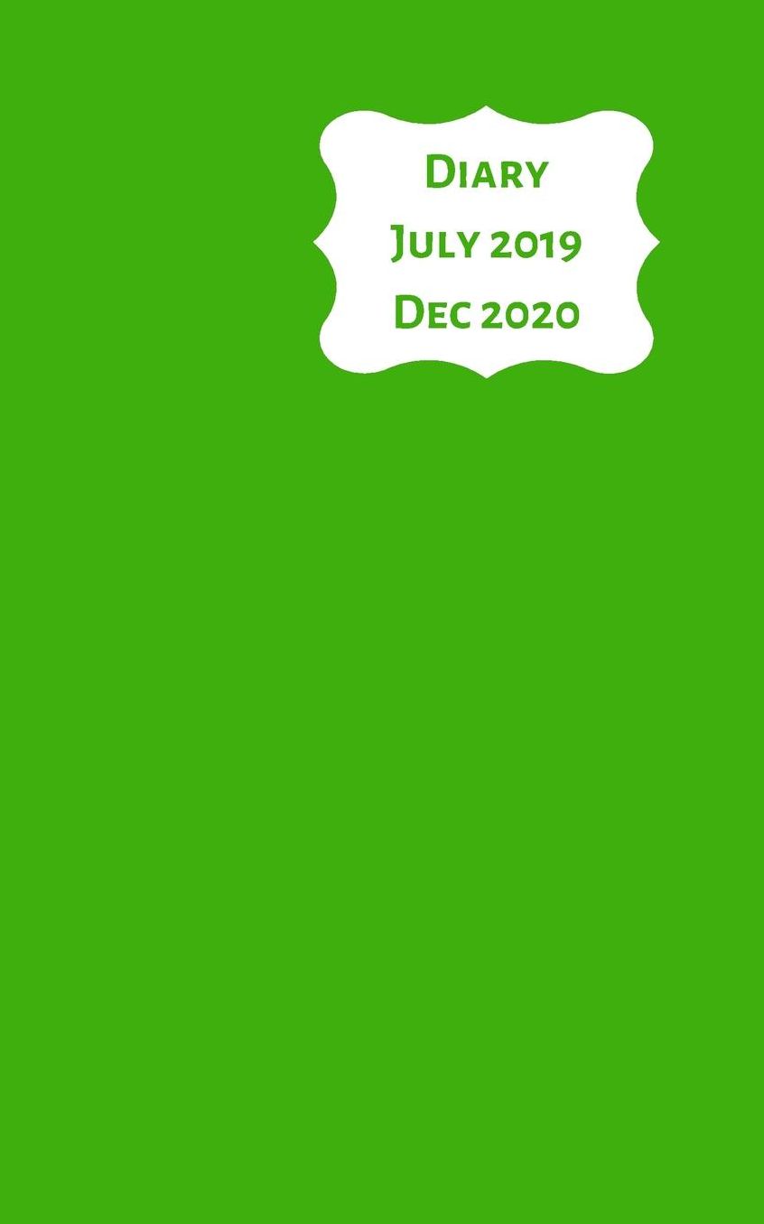 Diary July 2019 Dec 2020: 5x8 week to a page 18 month diary. Space for notes and to do list on each page. Perfect for teachers, students and small business owners. Bright green