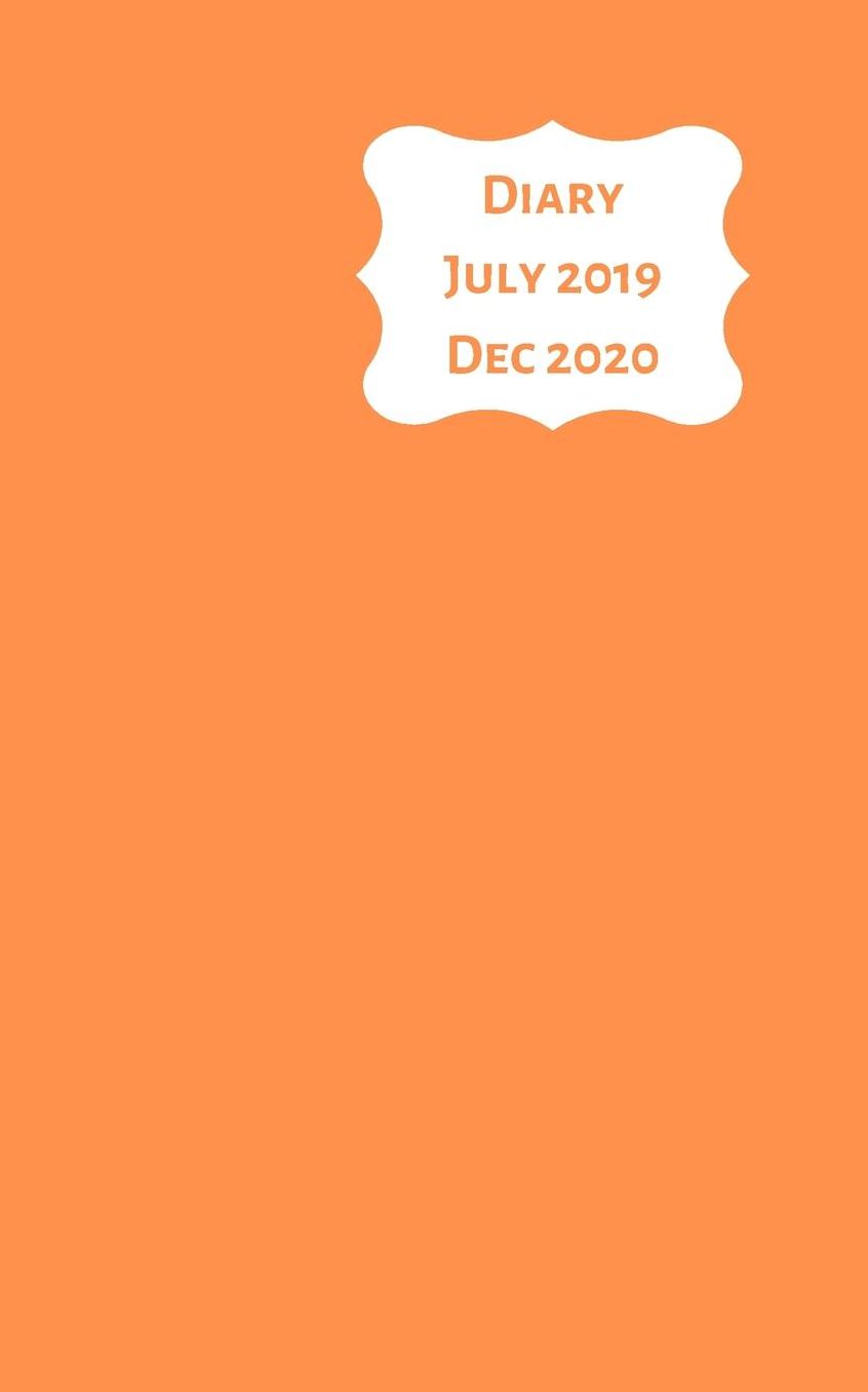 Diary July 2019 Dec 2020: 5x8 week to a page 18 month diary. Space for notes and to do list on each page. Perfect for teachers, students and small business owners. Bright orange
