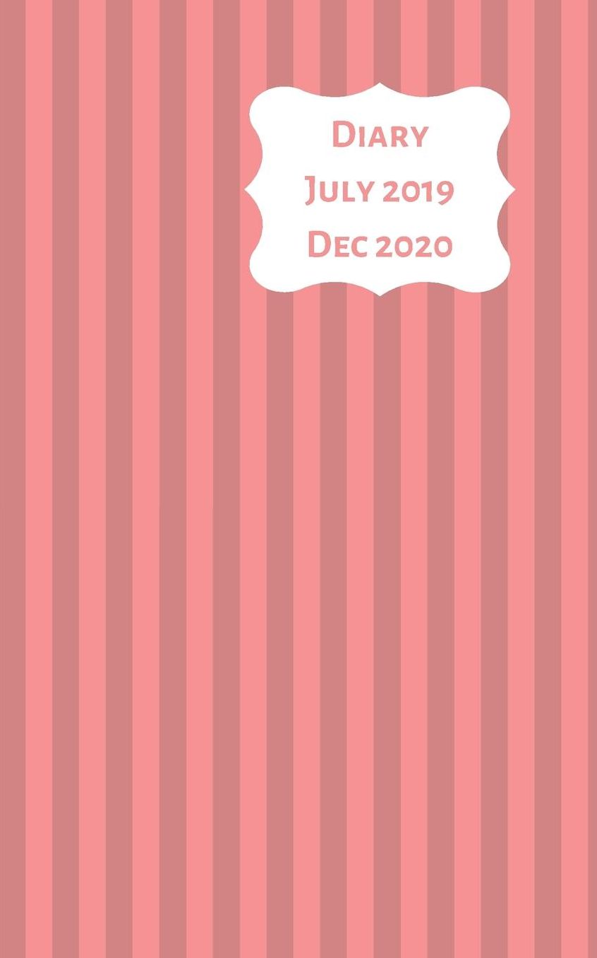 Diary July 2019 Dec 2020: 5x8 week to a page 18 month diary. Space for notes and to do list on each page. Perfect for teachers, students and small business owners. Dusky red stripe